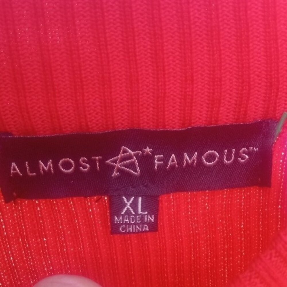 Almost Famous | Vibrant Red Long Sleeve Dress | XL | GUC - Picture 2 of 6